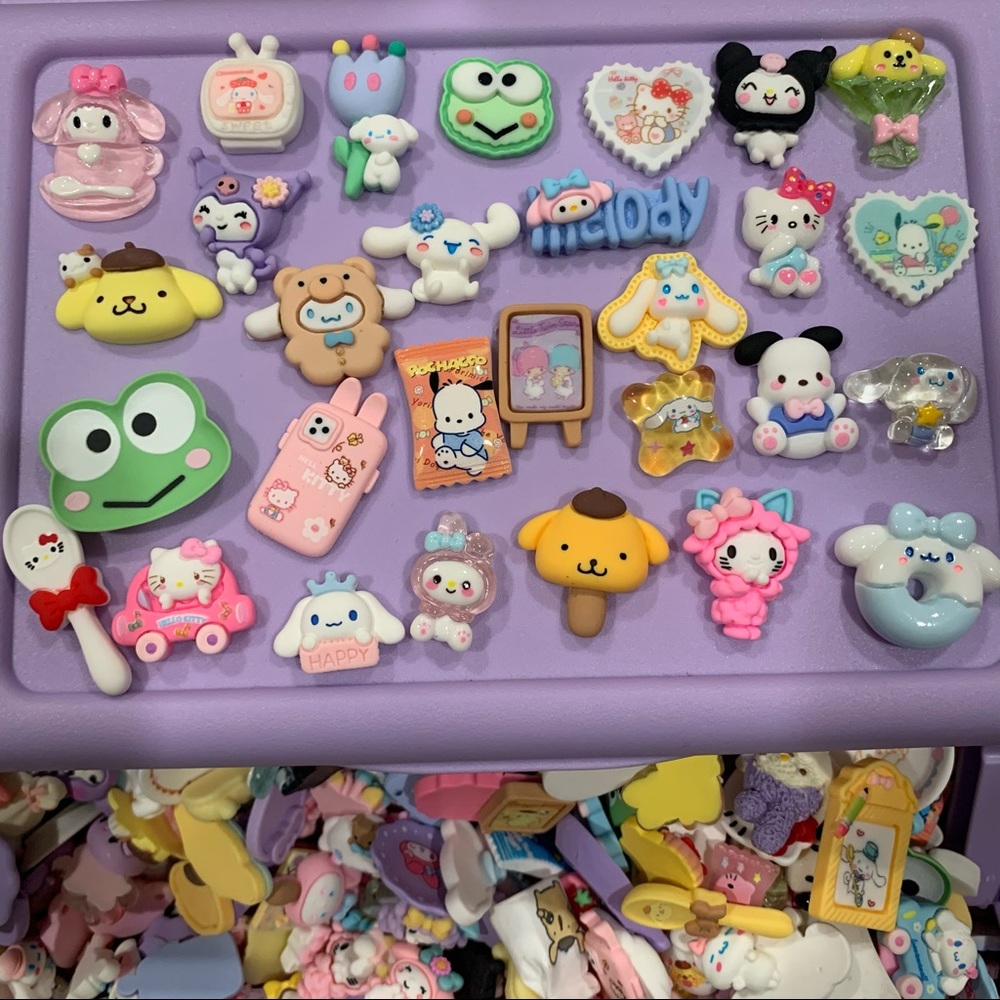 Scoop of 30 Hello Kitty Sanrio Inspired Charms for DIYs